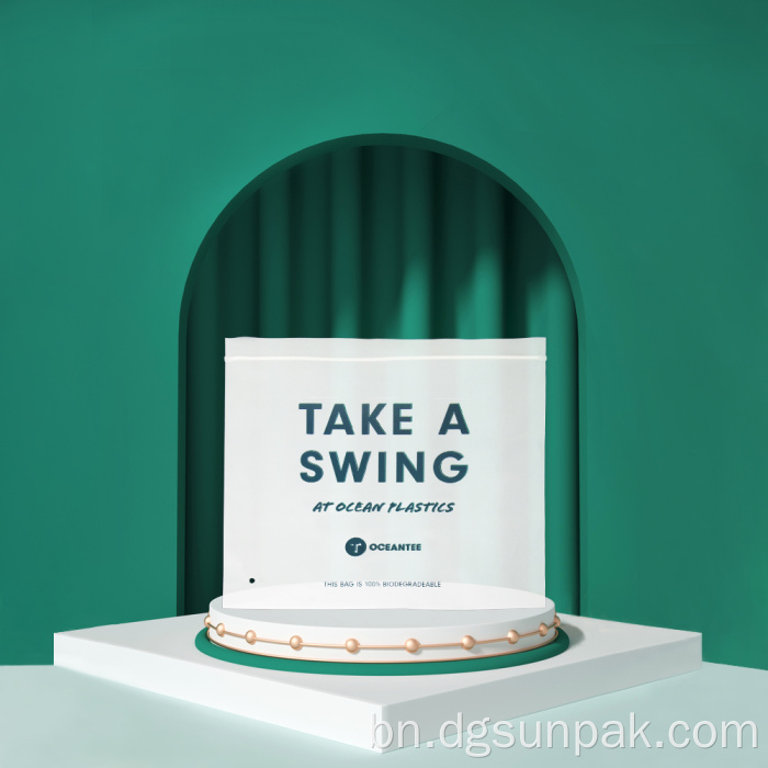 ইকো ফ্রেন্ডলি জিপার জামাকাপড় প্যাকেজিং ফ্রস্টেড জিপলক ব্যাগ